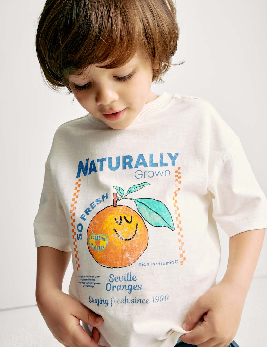 Cotton Rich Orange T-Shirt (2-8 Yrs)
