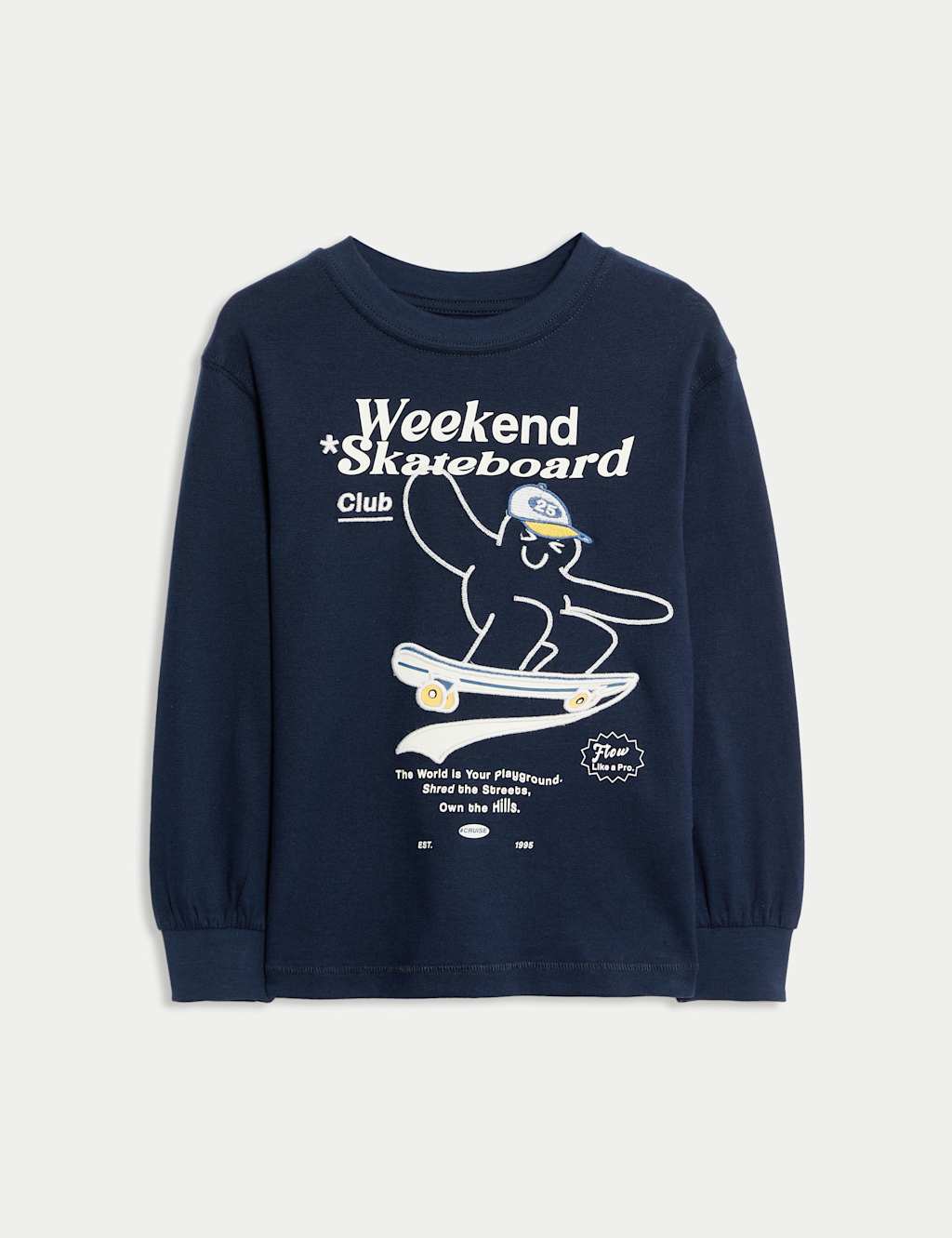 Boys Pure Cotton T-Shirt (2-8 Yrs) - 3-4 Y - Navy, Navy