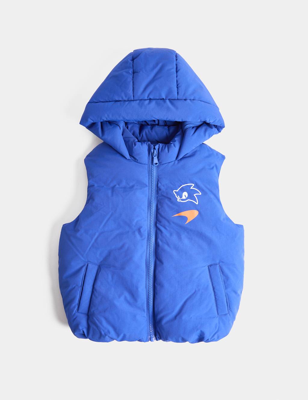 M&S Boys Sonic X McLaren Padded Gilet (2-8 Yrs) - 4-5 Years - Cobalt