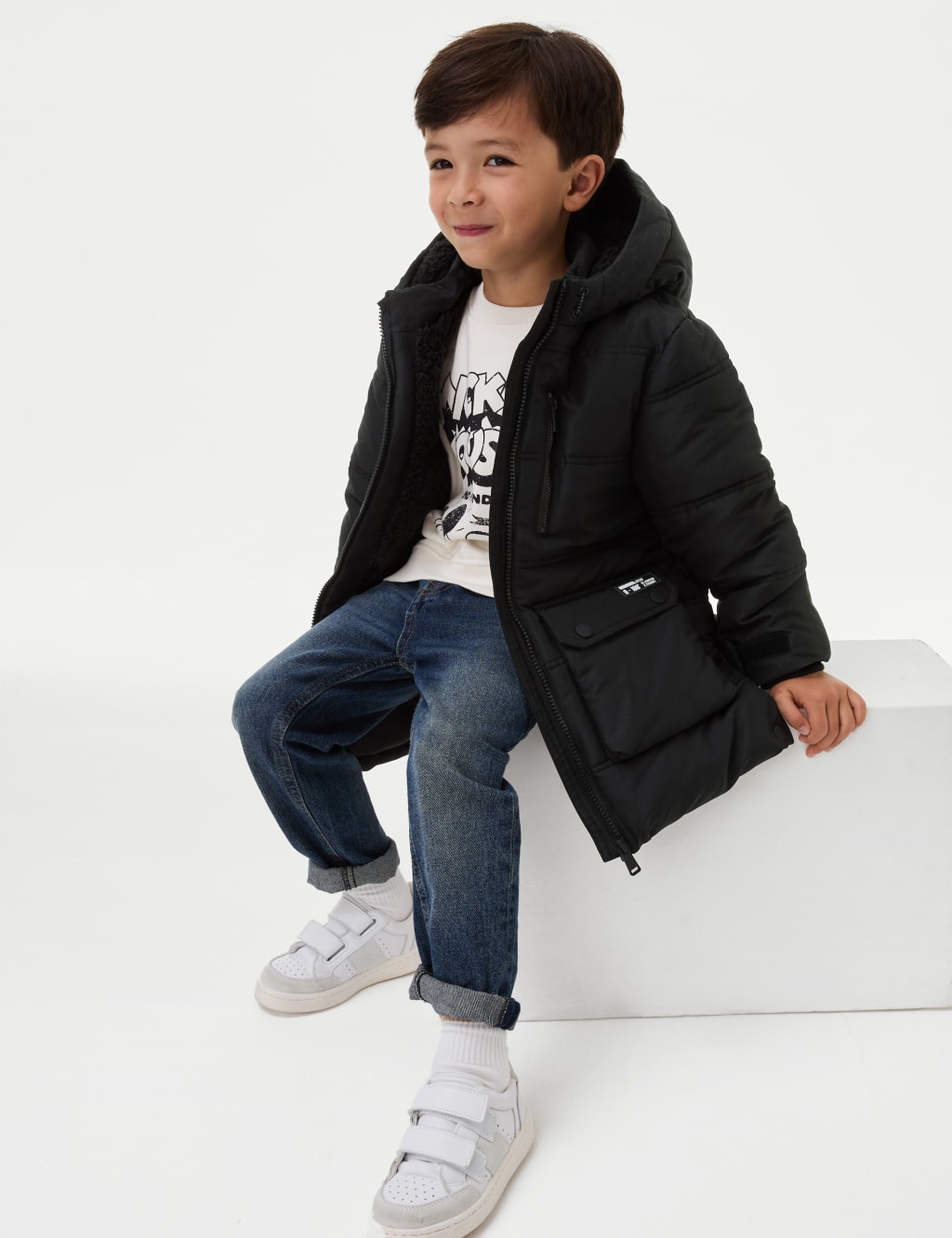 Boys Black Coats at M S IE