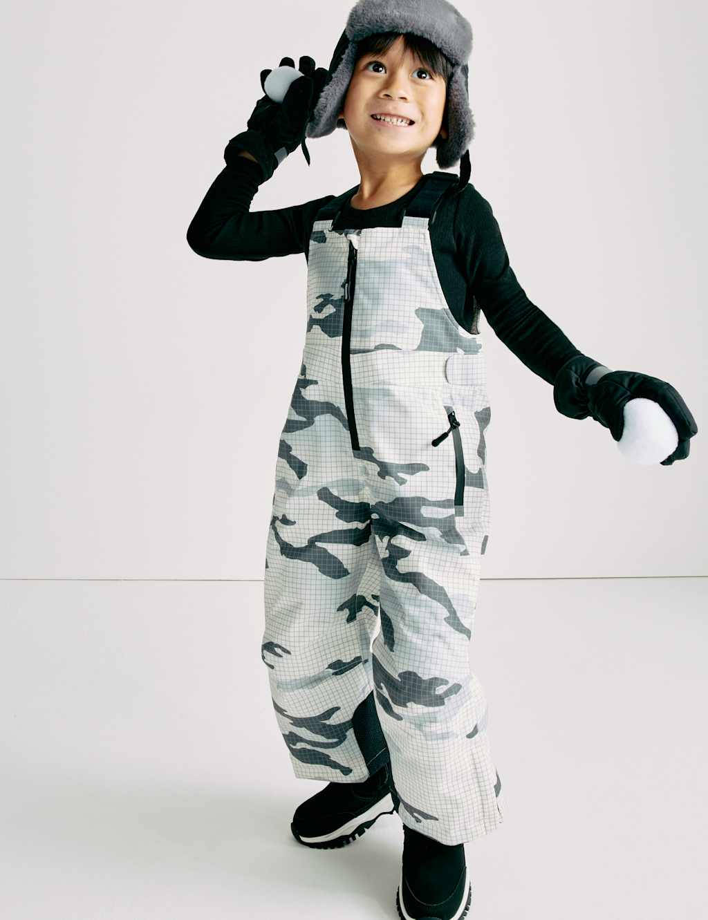 M&S Stormwear Ultra Ski Sallopettes (2-10 Yrs) Grey Mix