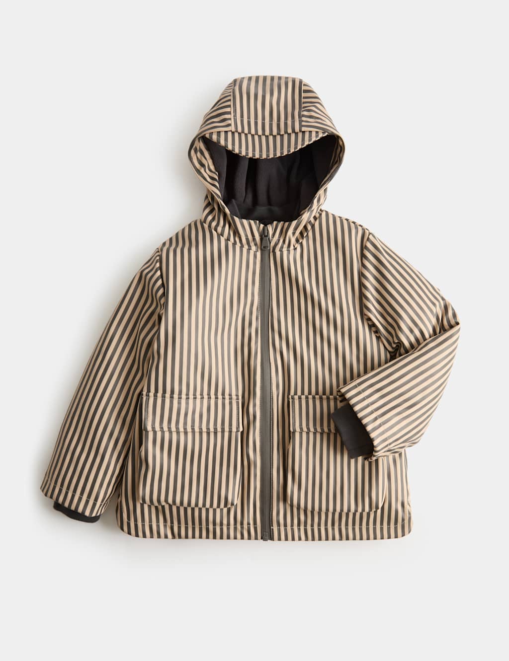 M&S Boys 2 in1 Striped Fisherman Jacket (2-8 Yrs) - 3-4 Years - Beige Mix