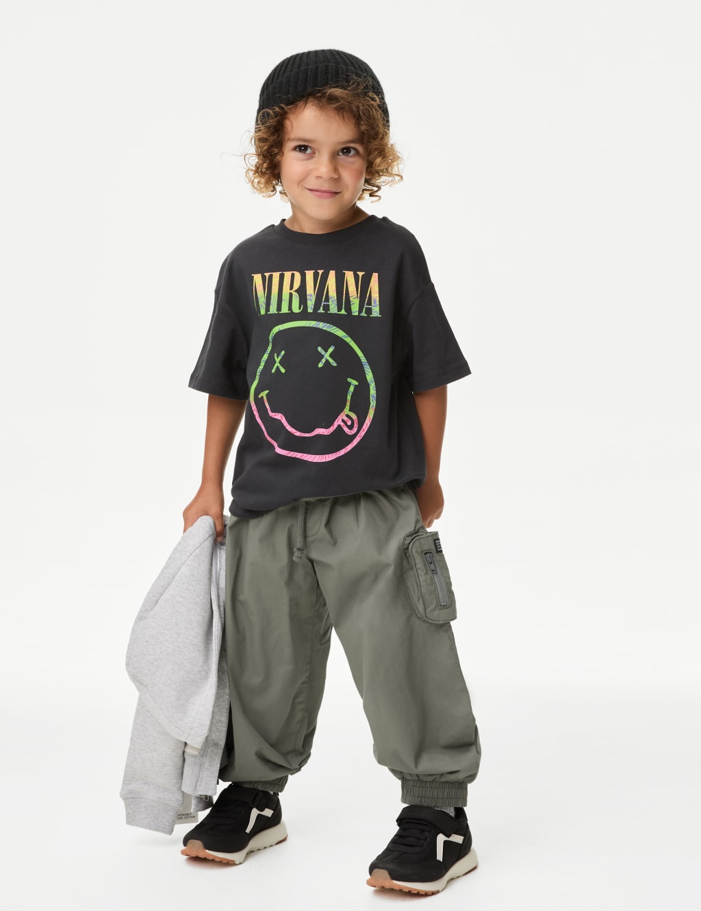 Pure Cotton Jersey Lined Parachute Trousers (2-8 Yrs)