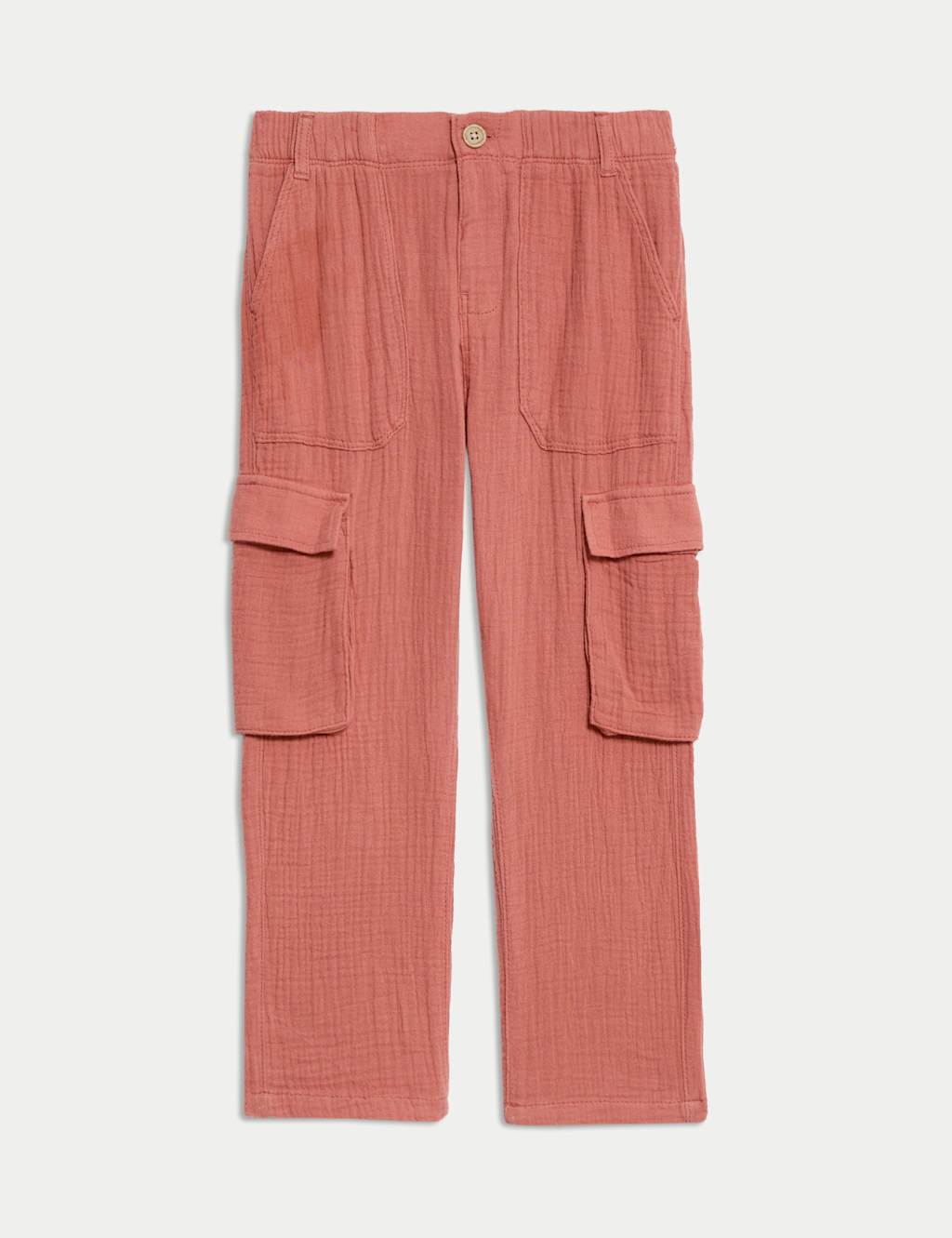 Pure Cotton Double Cloth Cargo Trousers (2-8 Yrs)