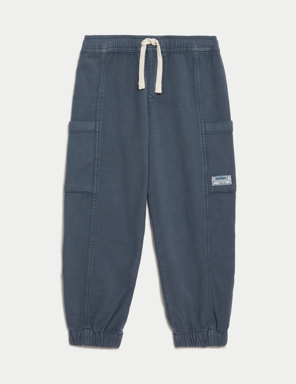 M&S Cotton Rich Cargos (2-8 Yrs) Air Force Blue