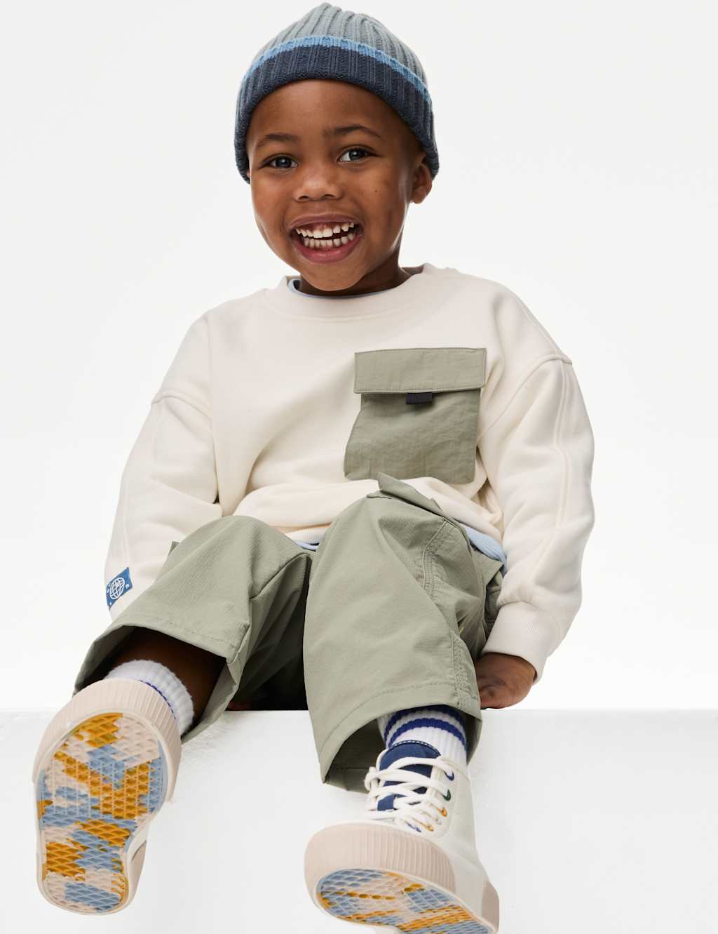 Cotton Rich Utility Sweatshirt (2-8 Yrs)