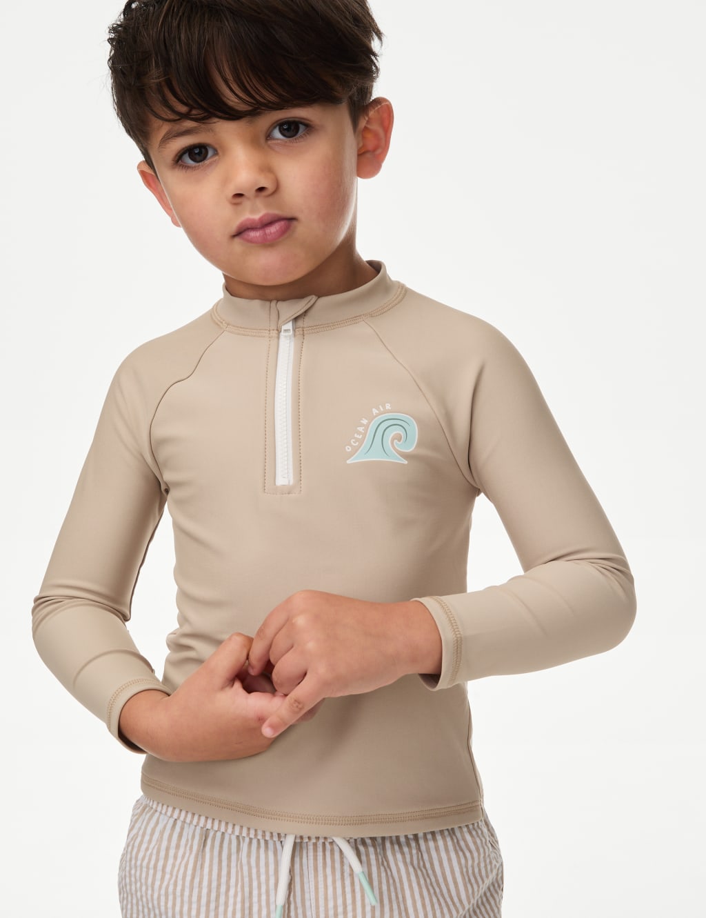 Sun Sea Surf' Slogan Long Sleeve Rash Vest (2-8 Yrs)