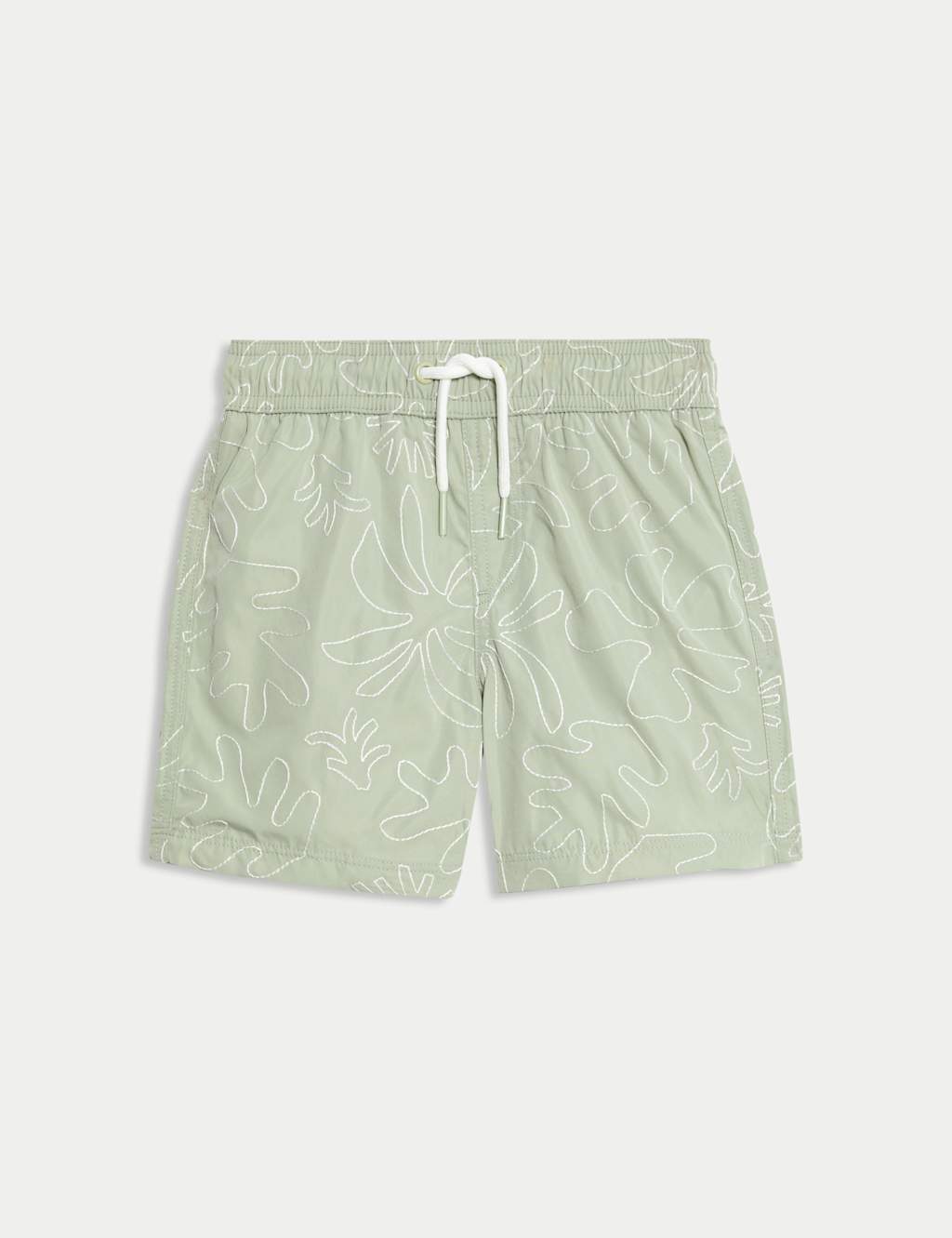 Embroidered Leaf Swim Shorts (2-8 Yrs)