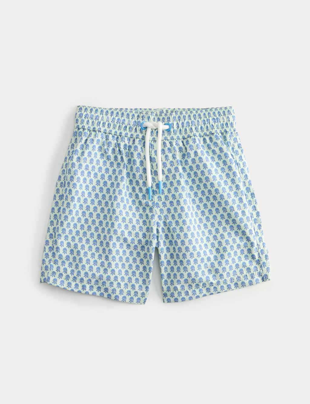 M&S Boys Printed Swim Shorts (2-8 Yrs) - 6-7 Years - Green Mix