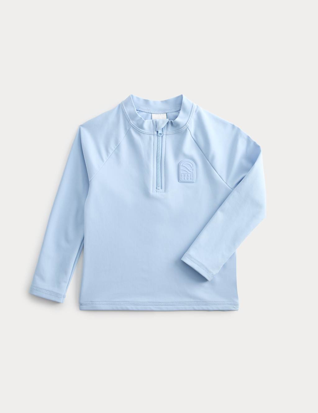 M&S Boys Plain Long Sleeve Rash Vest (2-8 Yrs) - 3-4 Years - Blue