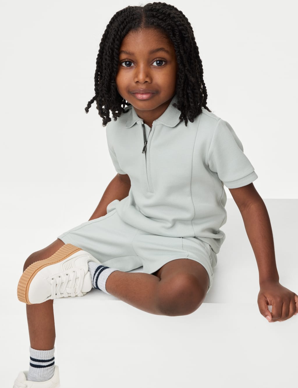 Cotton Blend Pique Top & Bottom Outfit (2-16 Yrs)