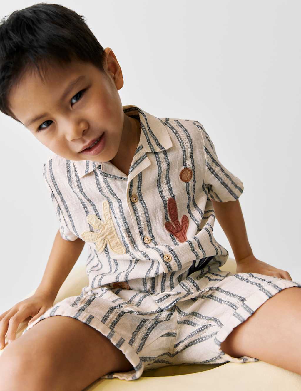 2pc Pure Cotton Striped Top & Bottom Outfit (2-8 Yrs)