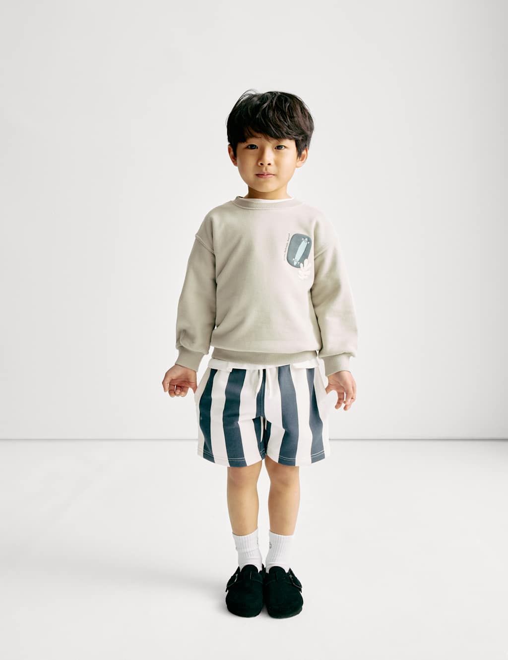 2pc Cotton Rich Sweatshirt and Shorts Set (1-8 Yrs)