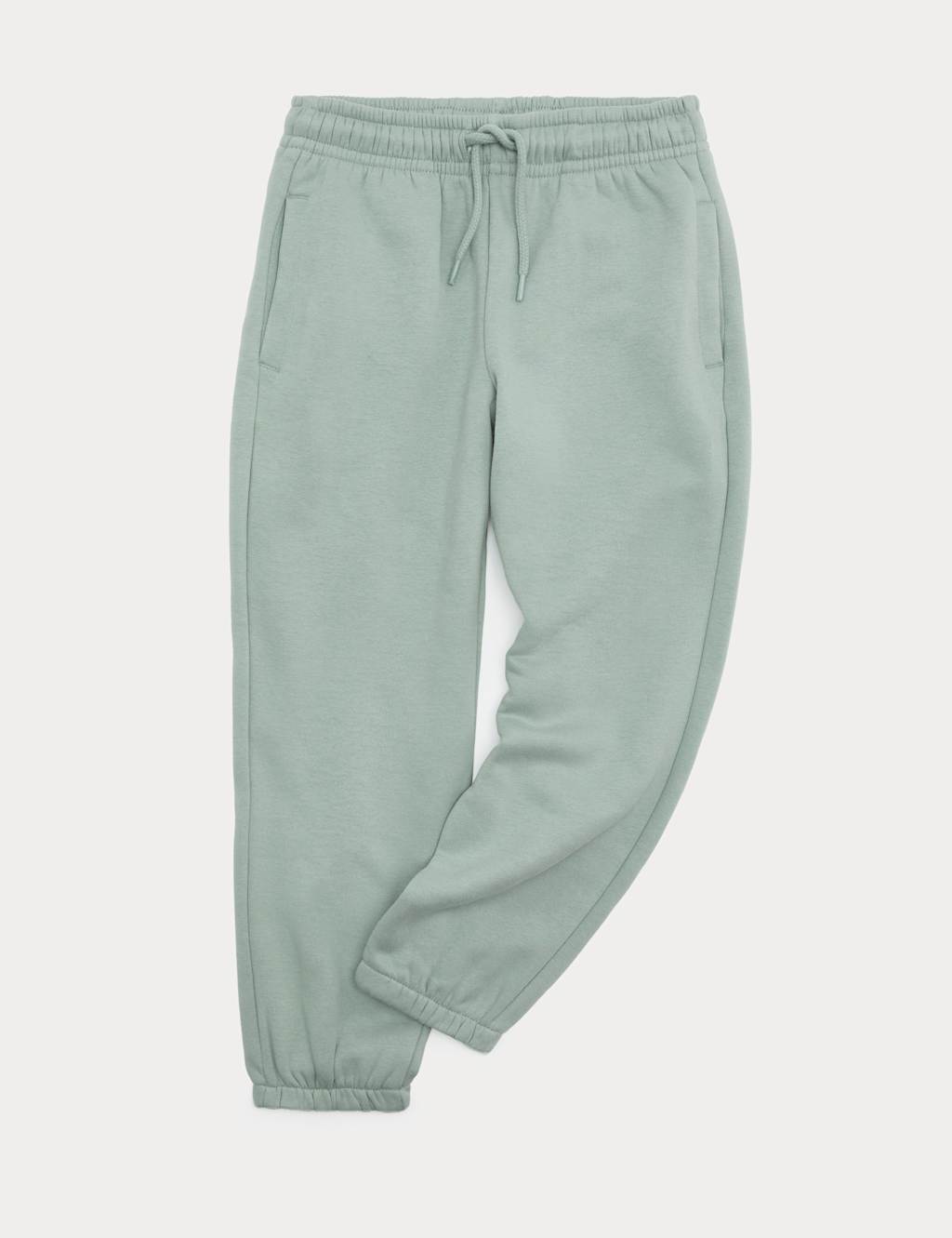 M&S Boys Cotton Rich Plain Joggers (2-8 Yrs) - 2-3 Years - Green