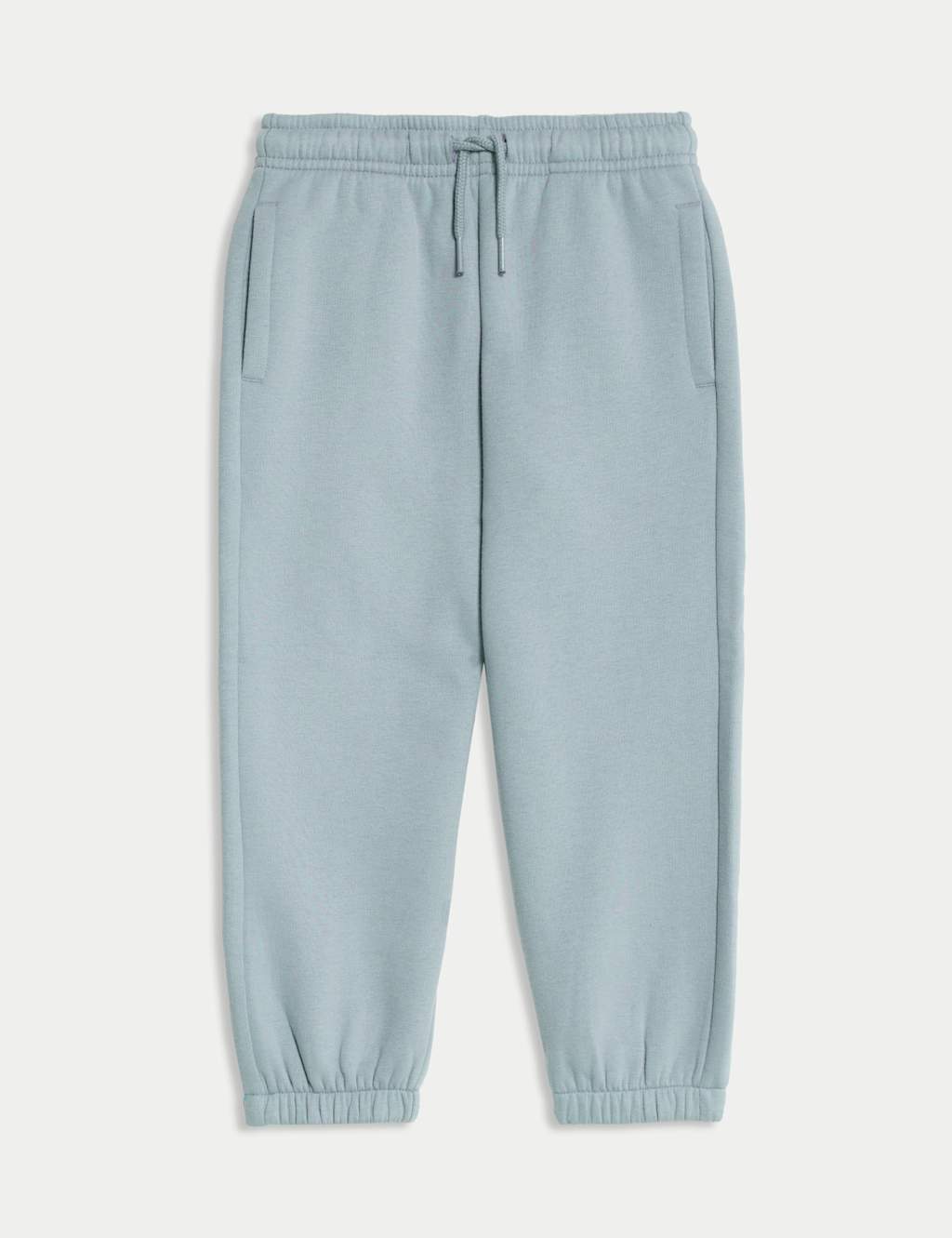 M&S Cotton Rich Plain Joggers (2-8 Yrs) Pale Blue