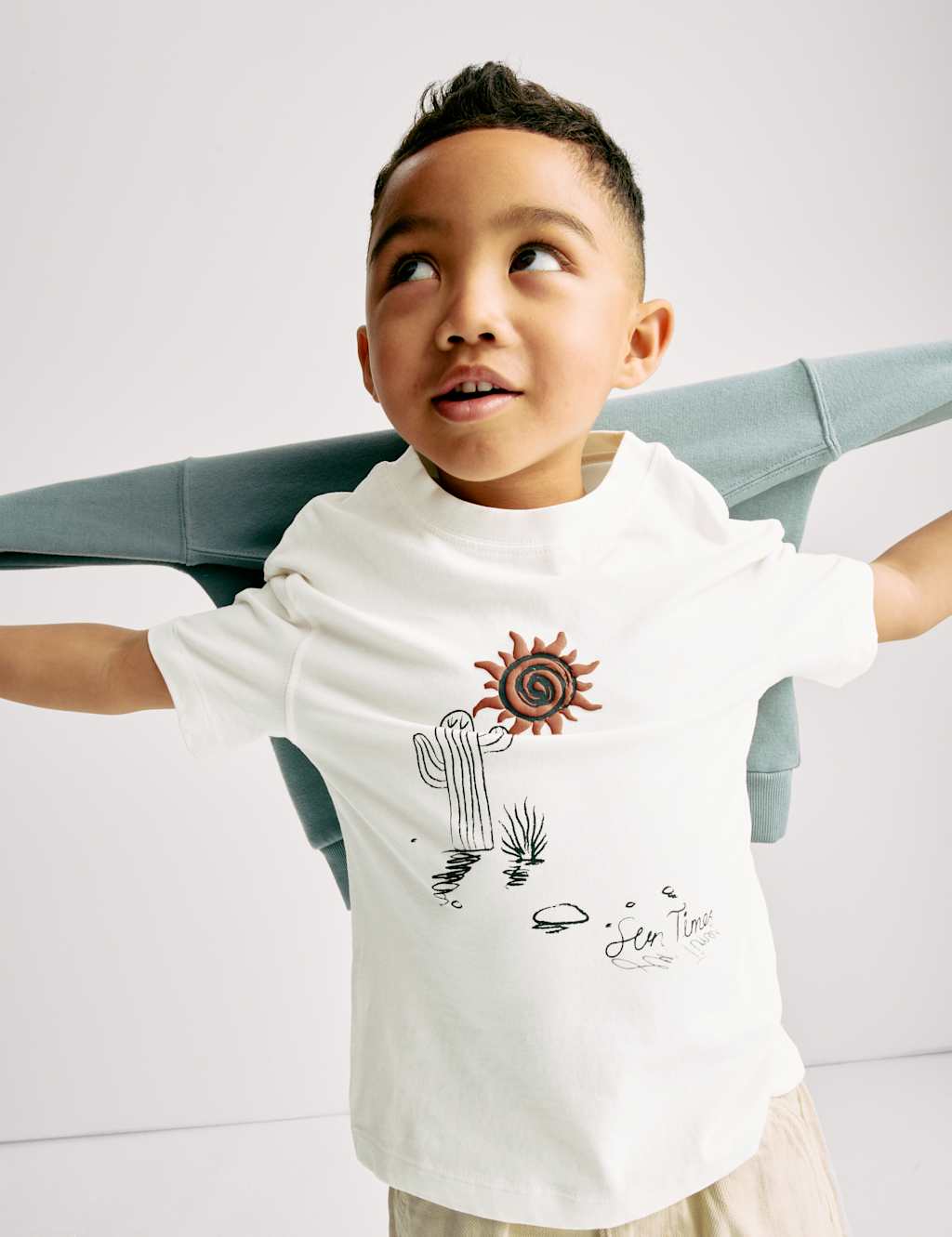 Pure Cotton Desert Graphic T-Shirt (2-8 Yrs)