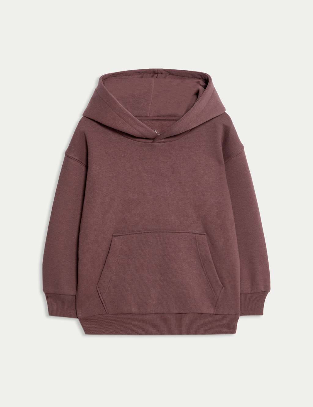 M&S Collection Boys Cotton Rich Plain Hoodie (2-8 Yrs) - 3-4 Y - Brown, Brown