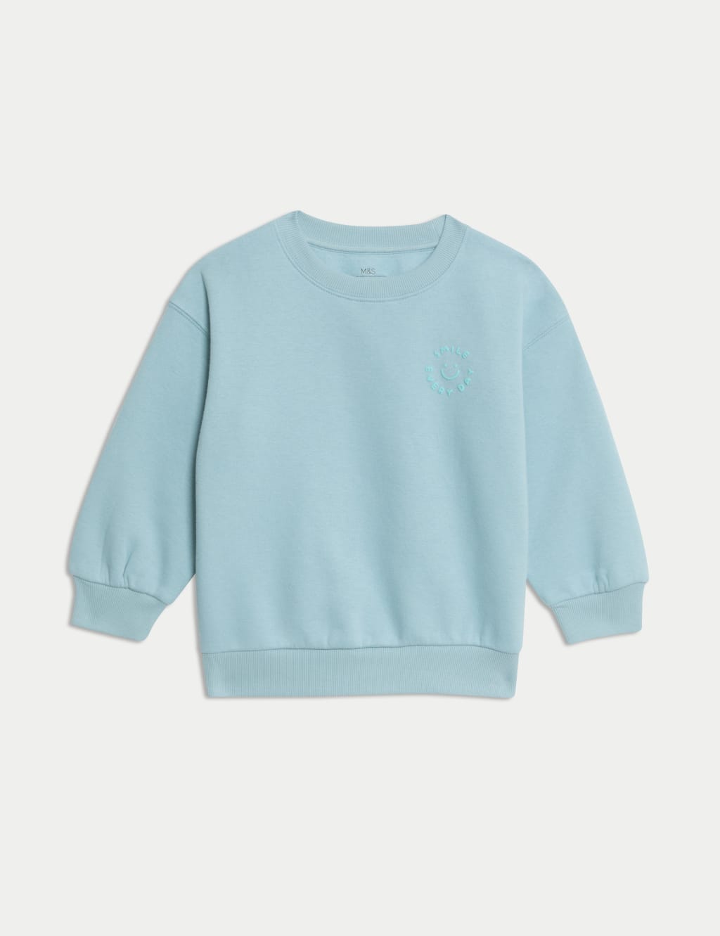 Cotton Rich Smile Slogan Sweatshirt (2-8 Yrs)