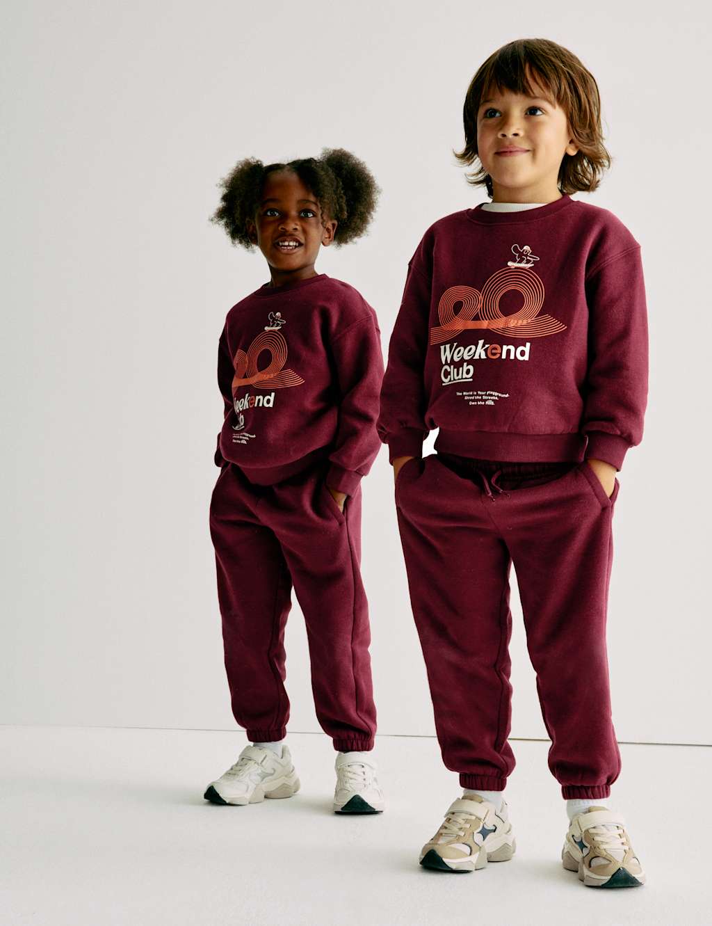 M&S Collection Boys Cotton Rich Graphic Sweatshirt (2-8 Yrs) - 3-4 Y - Burgundy, Burgundy