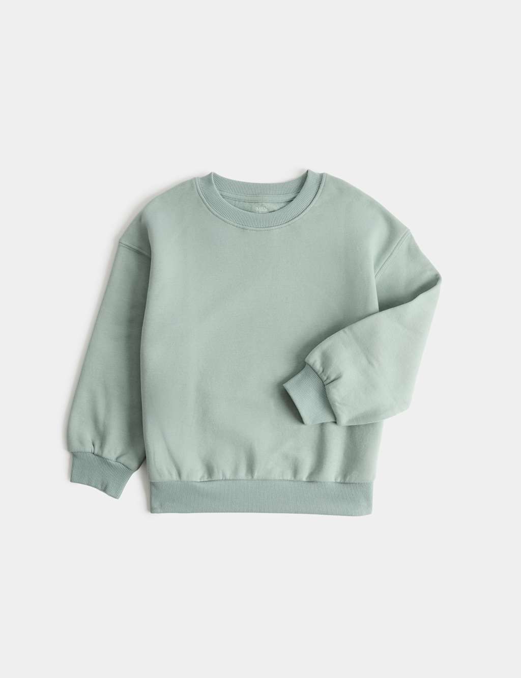 M&S Boys Cotton Rich Sweatshirt (2-8 Yrs) - 2-3 Years - Green