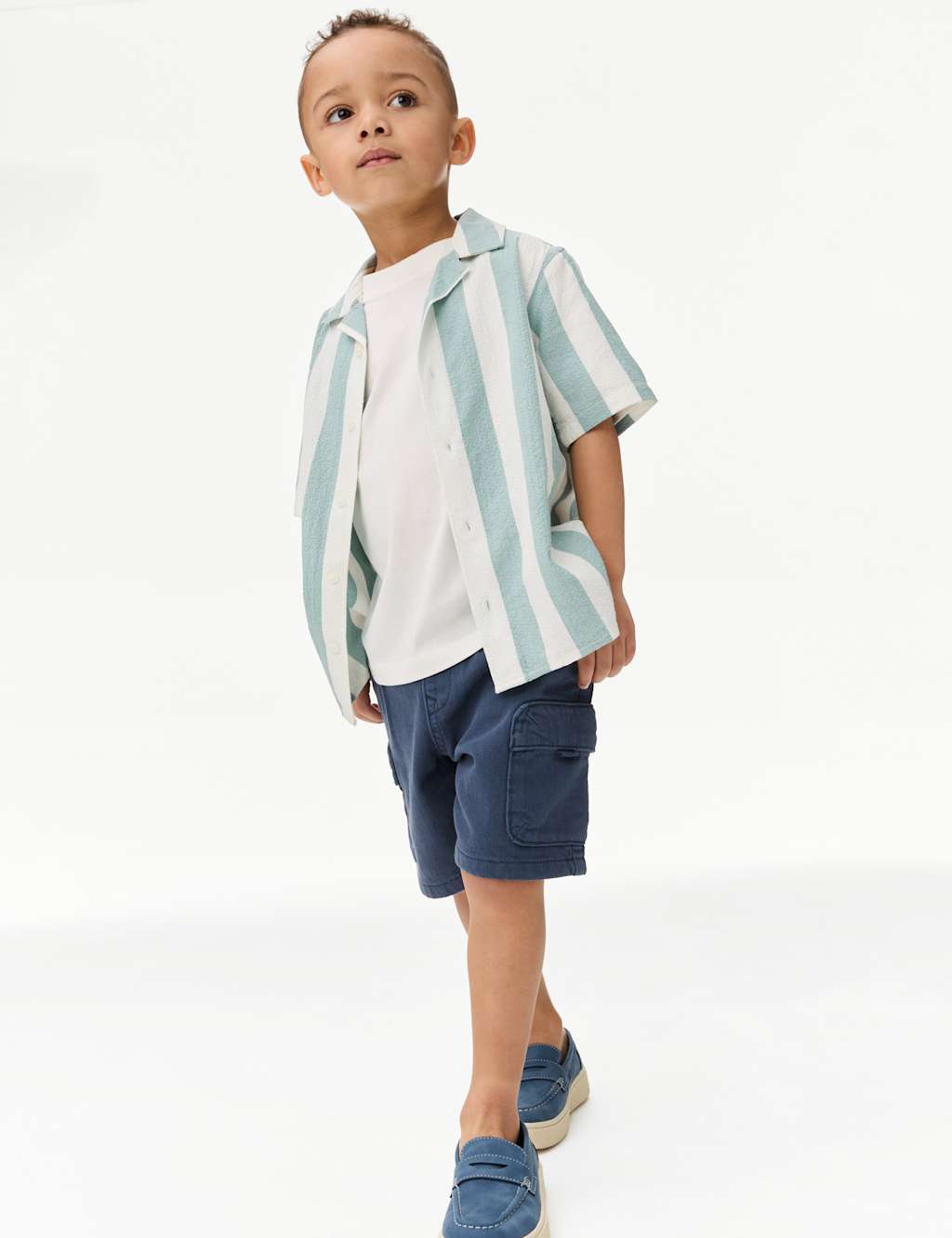 2pc Cotton Rich Shirt & T-Shirt Set (2-16 Yrs)