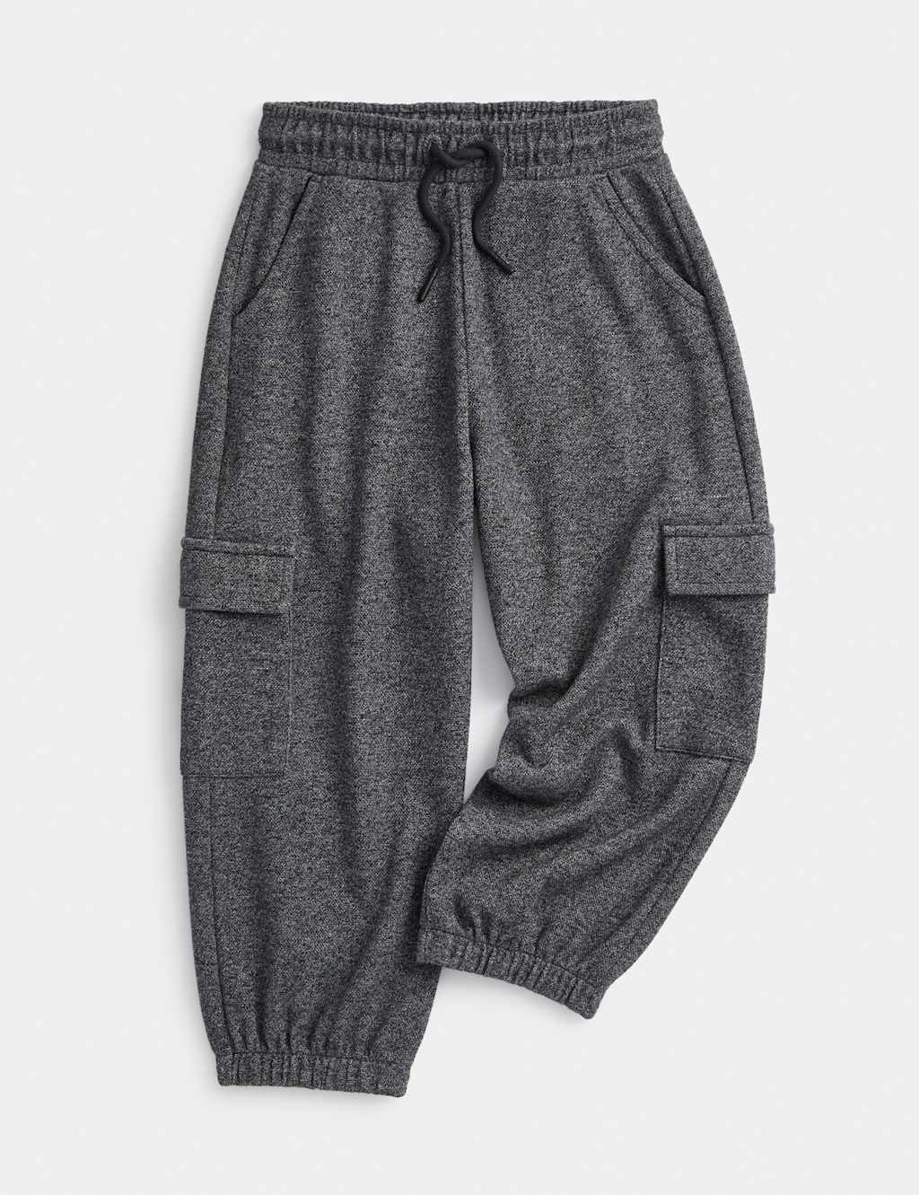 M&S Cotton Blend Jersey Cargo Joggers (2-8 Yrs) Grey