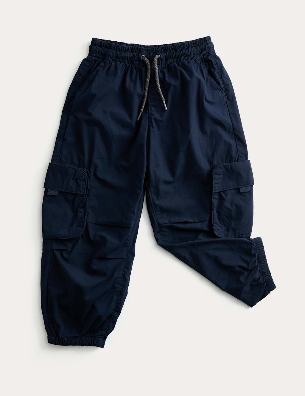 M&S Pure Cotton Lined Cargo Joggers (2-8 Yrs) Navy