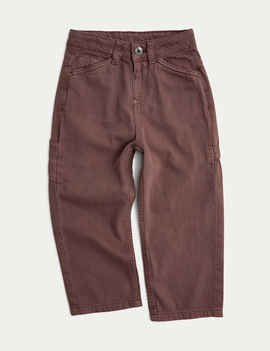 M&S Pure Cotton Carpenter Jean (2-8 Yrs) Brown