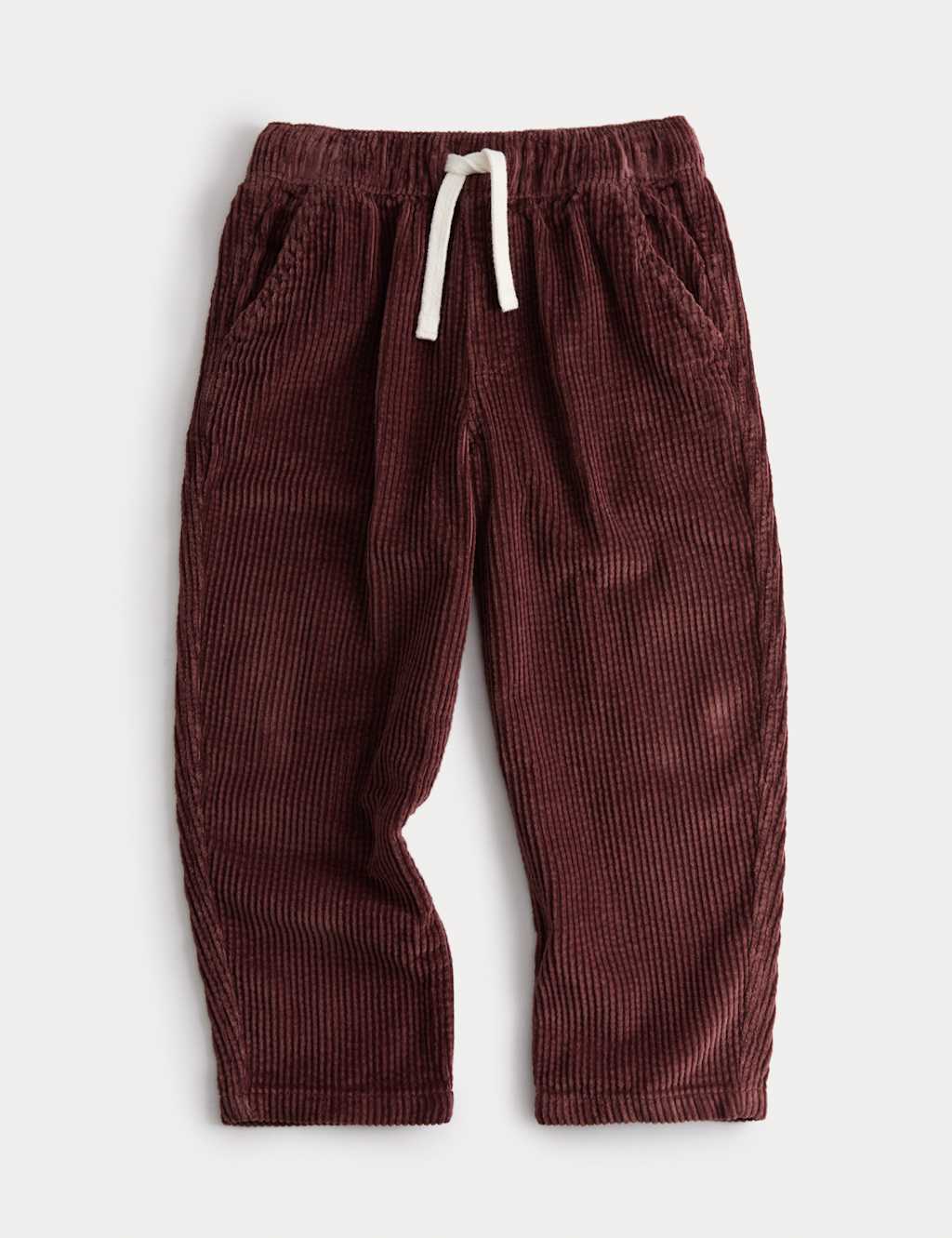 M&S Pure Cotton Corduroy Trousers (2-8 Yrs) Raisin