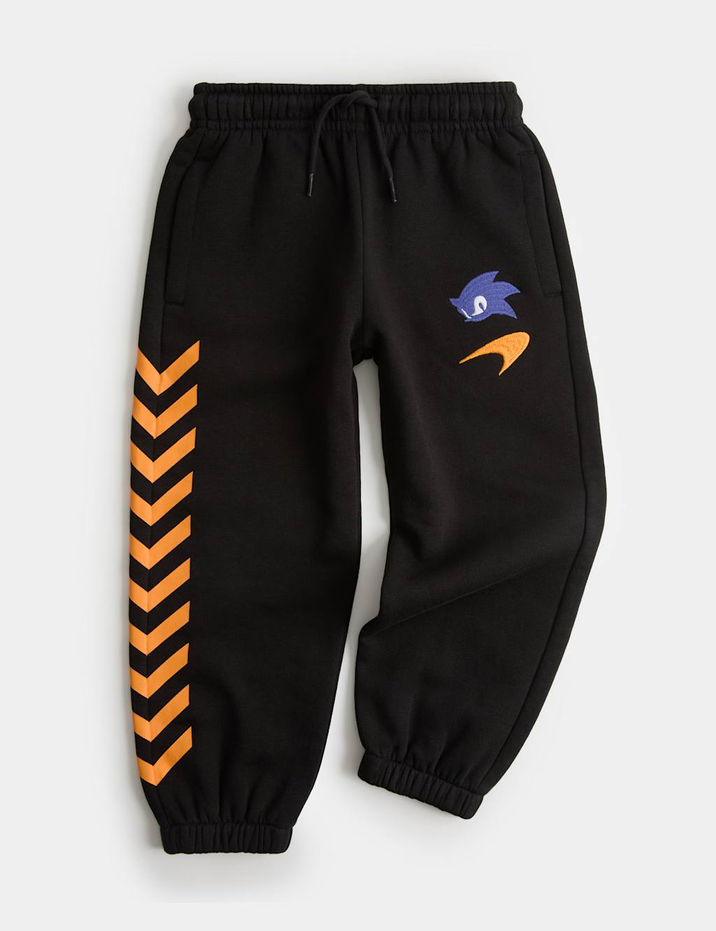 M&S Boys Cotton Rich Sonic X McLaren Joggers (2-8 Yrs) - 7-8 Years - Black Mix