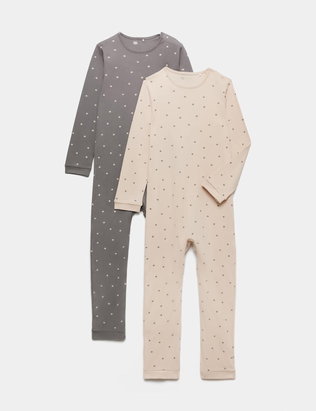 M&S Kids 2 Pack Adaptive Standard Opening Sleepsuits (3-16 Yrs) - 3-4 Years - Charcoal Mix