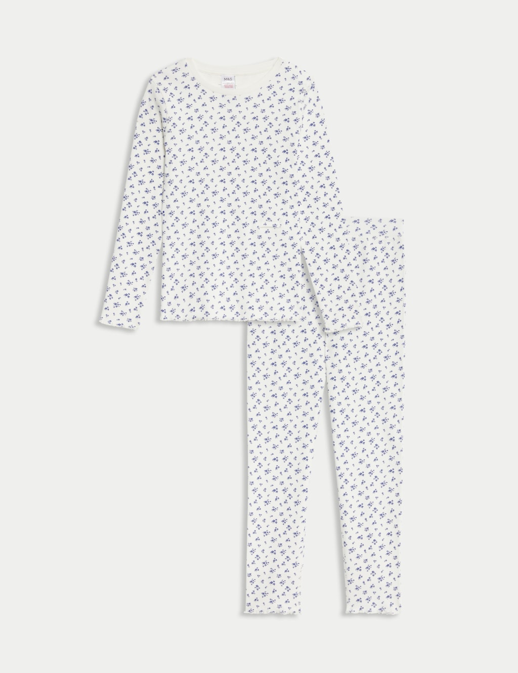 Adaptive Cotton-Rich Ditsy Floral Rib Pyjamas (1-16 Yrs)
