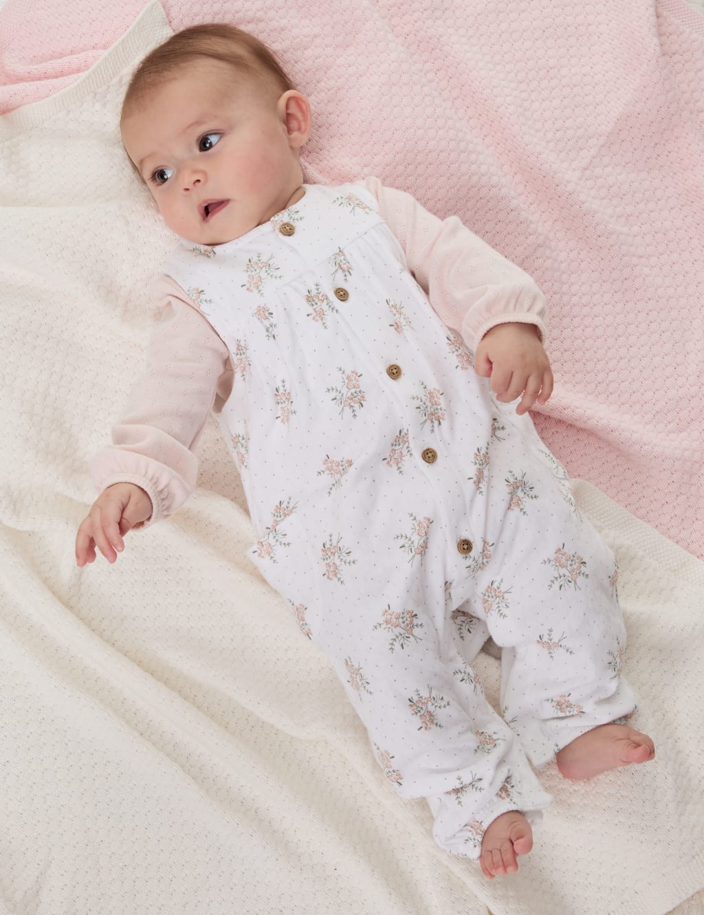 2pc Pure Cotton Floral Outfit (7lbs - 1 Yrs)