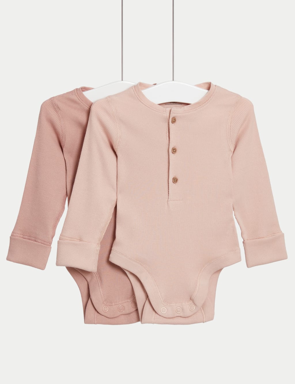 2pk Pure Cotton Bodysuits (0-3 Yrs)