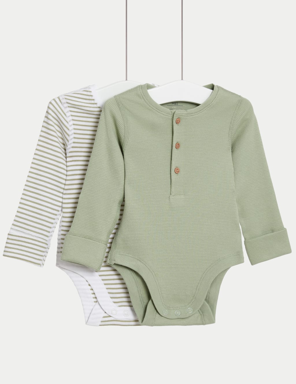 2pk Pure Cotton Bodysuits (0-3 Yrs)