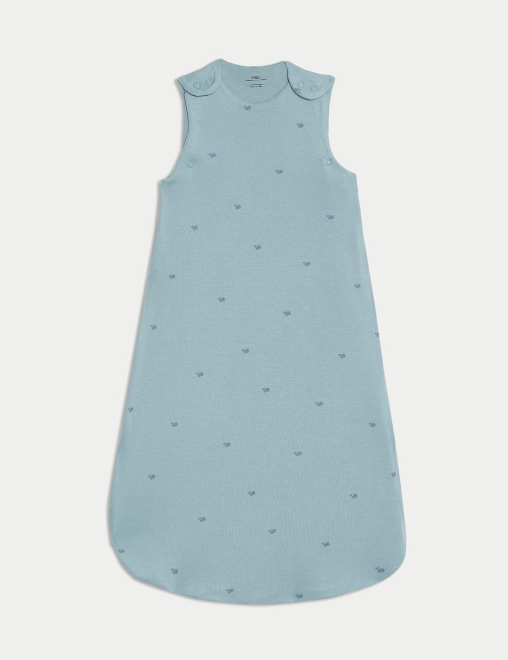 Pure Cotton Whale 1.0 Tog Sleeping Bag (0-3 Yrs)