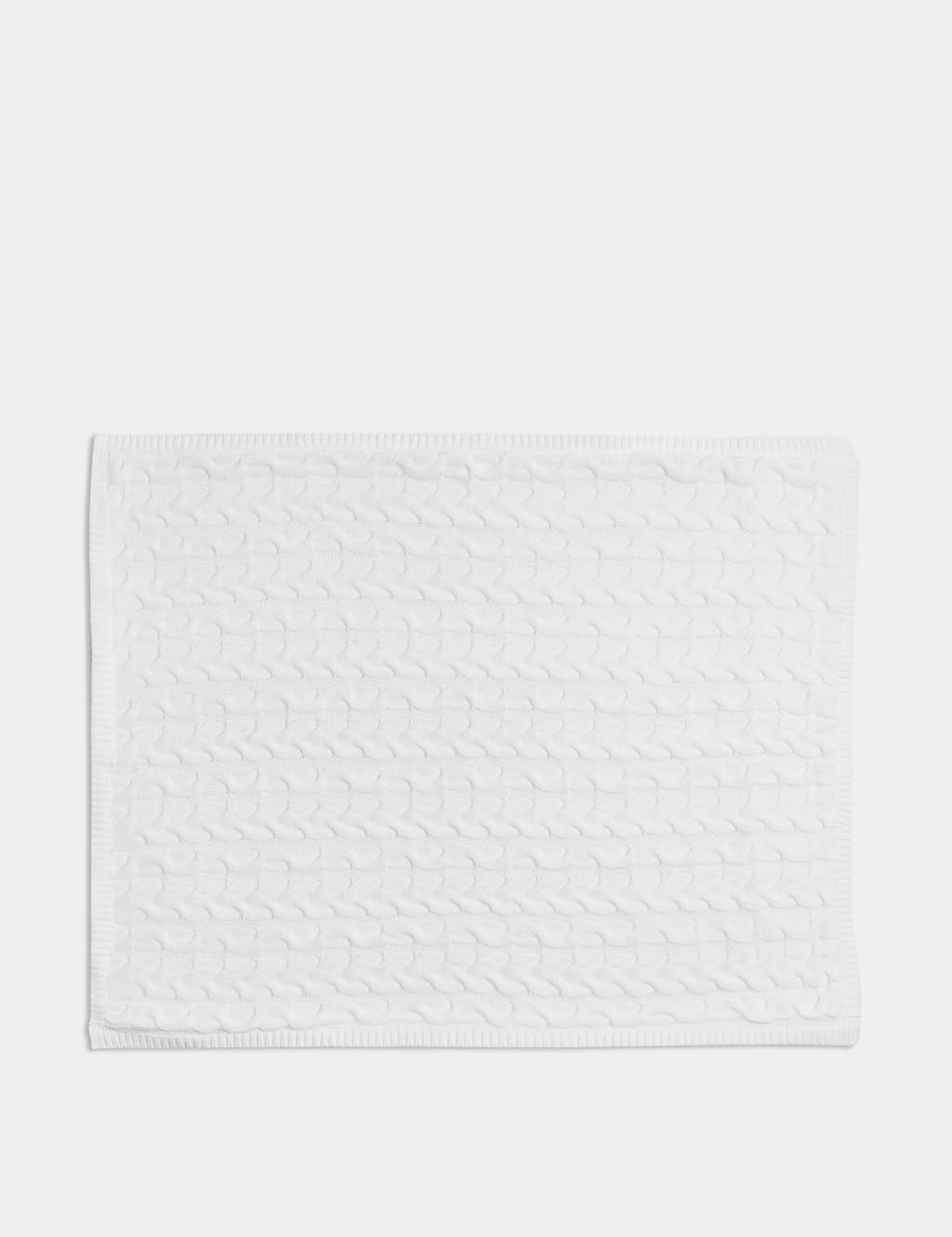 Pure Cotton Cable Knitted Fleece Shawl