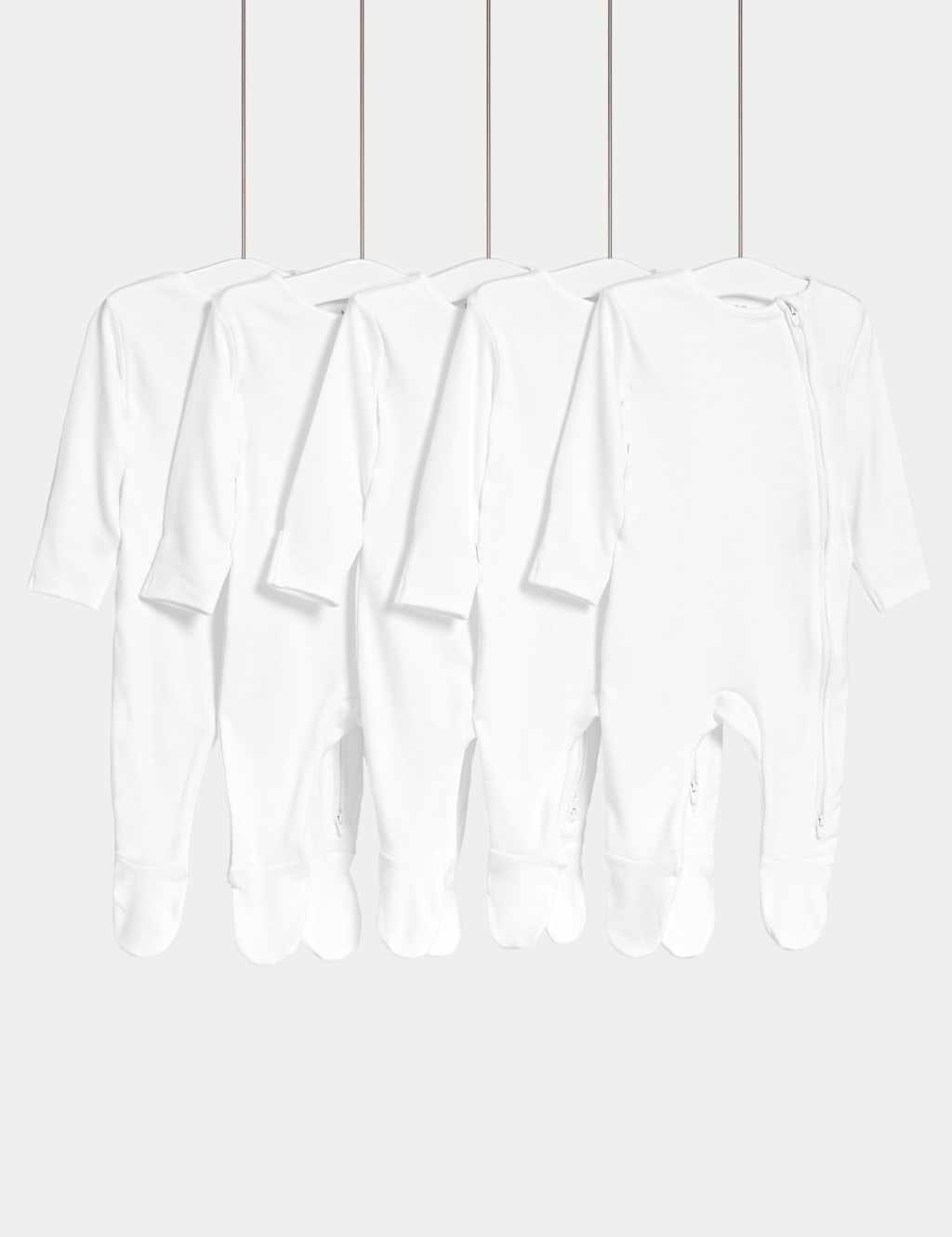 5pk Pure Cotton Sleepsuits (5lbs- 3 Yrs)