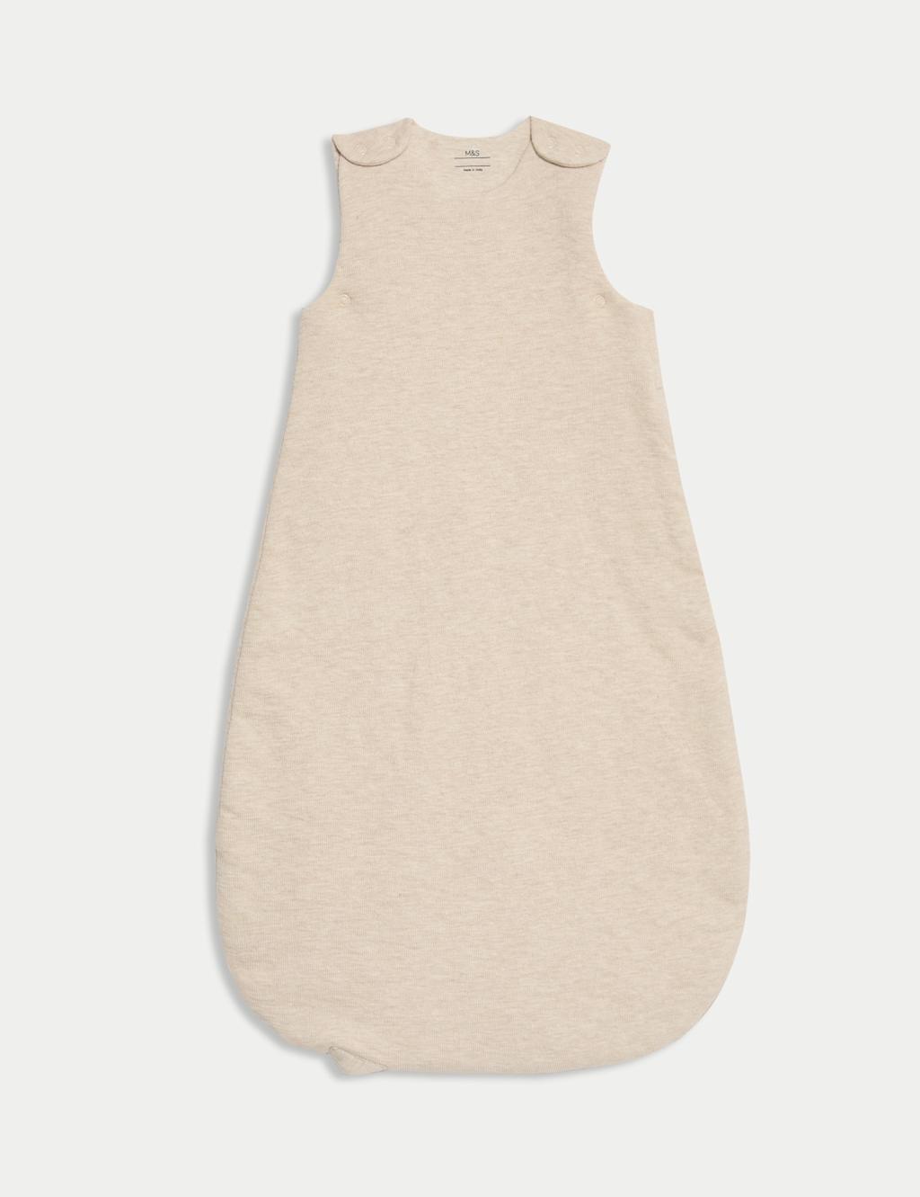 M&S Jersey 2.5 Tog Plain Sleeping Bag (0-36 Mths) Oatmeal
