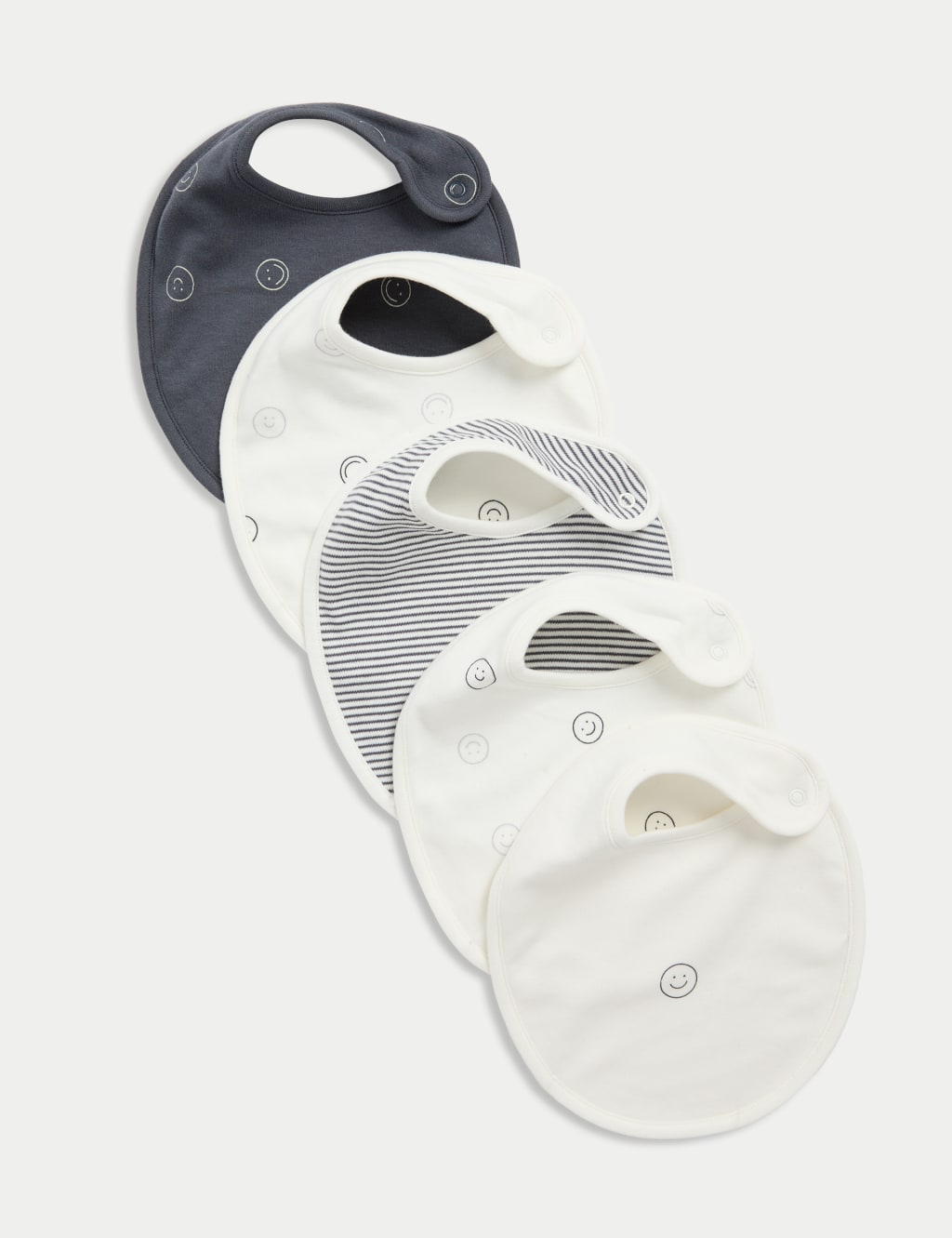 5pk Pure Cotton Print Dribble Bibs