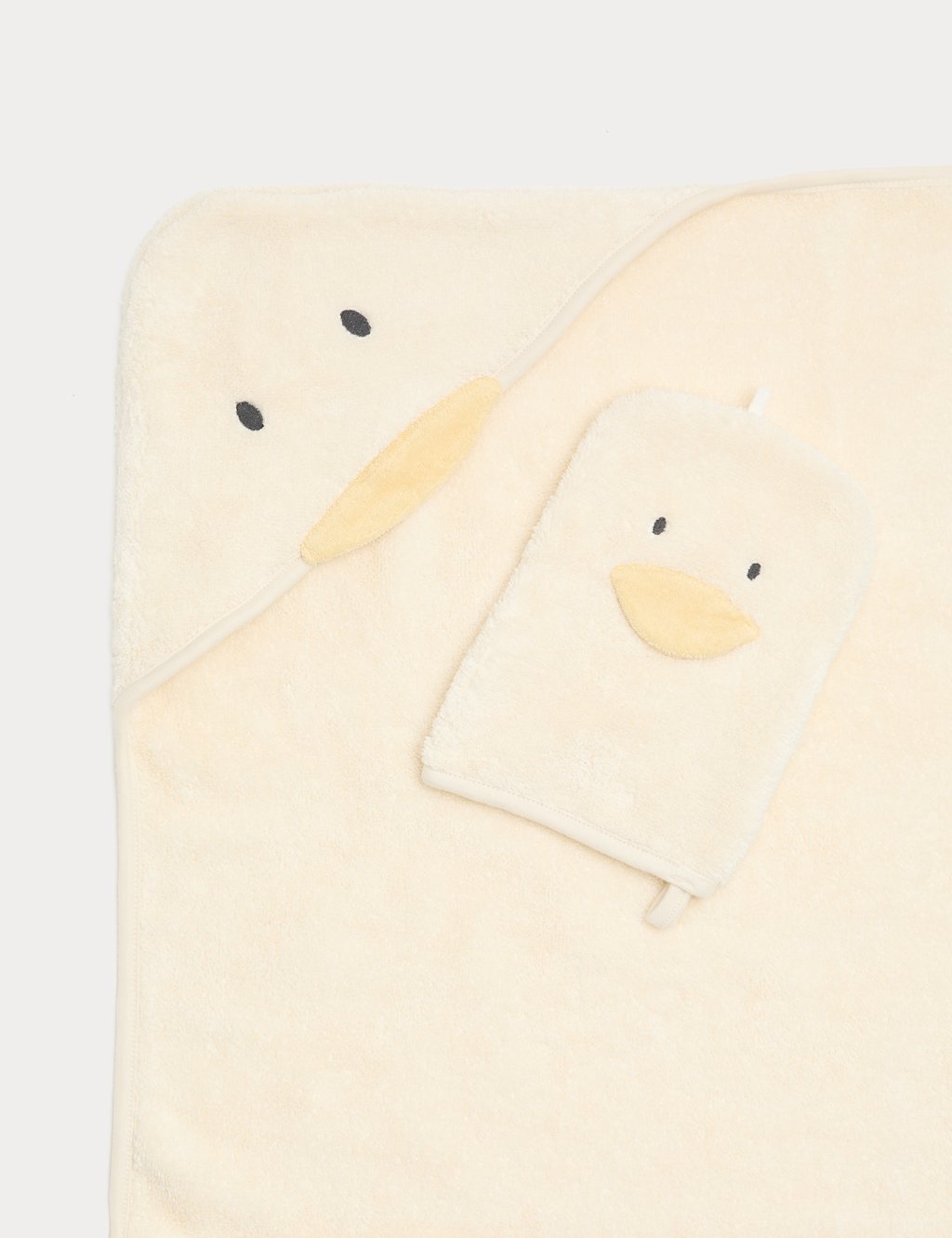 M&S Pure Cotton Duck Towel and Mitt Set Yellow