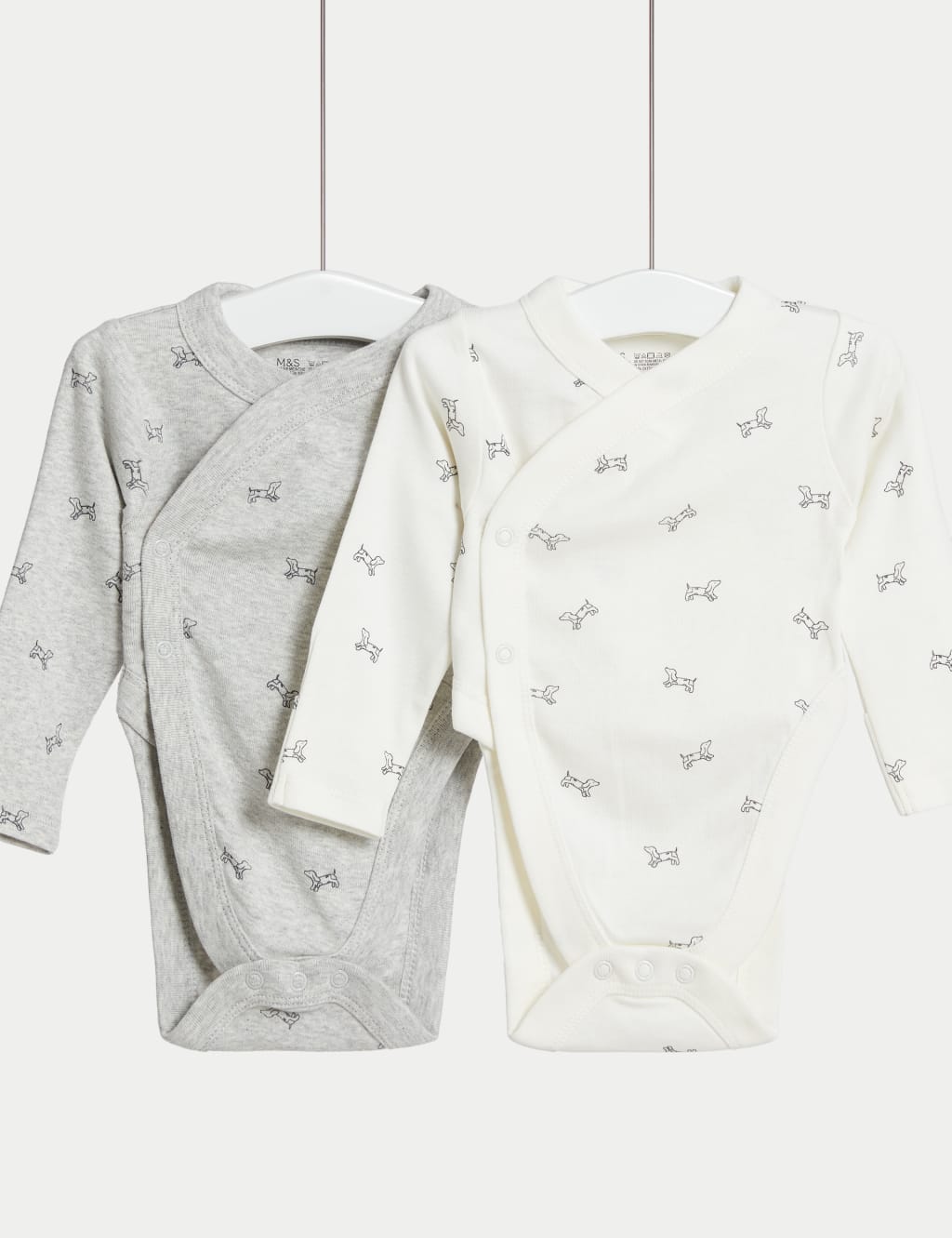 2pk Hip Dysplasia Pure Cotton Bodysuits (7lbs-1 Yrs)