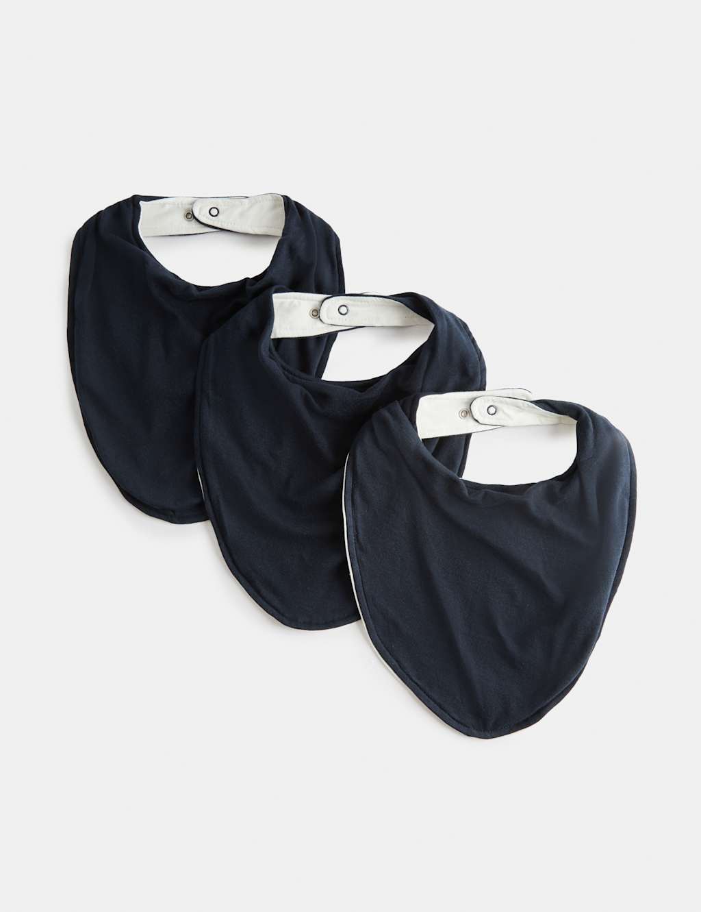 M&S Kids 3 Pack Adaptive Oversized Dribble Bibs - Navy