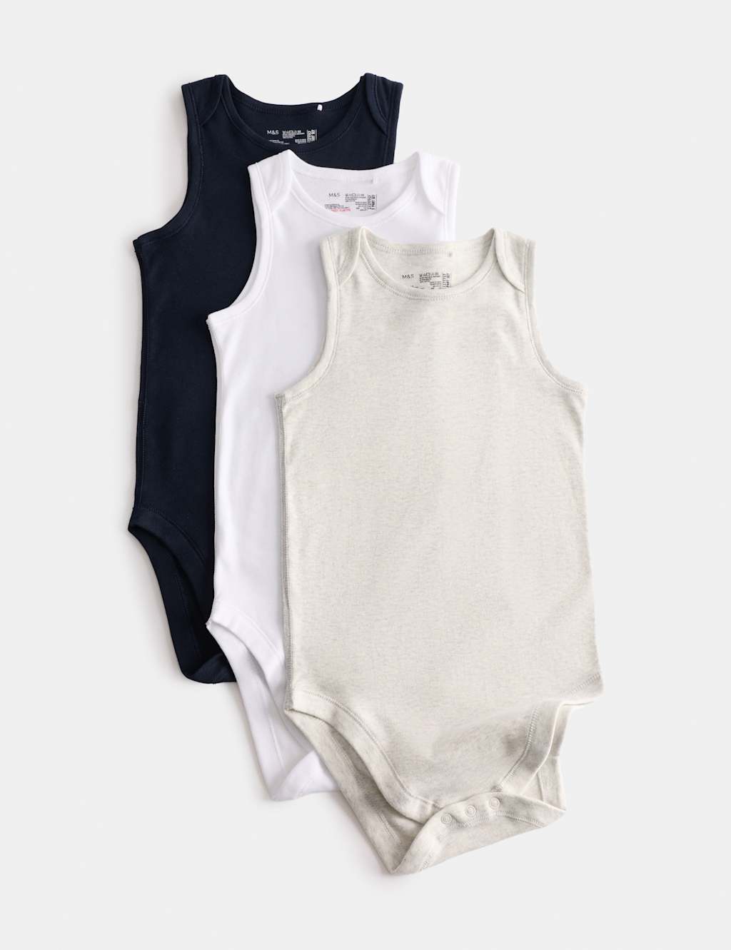 M&S Kids 3 Pack Adaptive Pure Cotton Bodysuits (3-16 Yrs) - 13-14 Years - Multi
