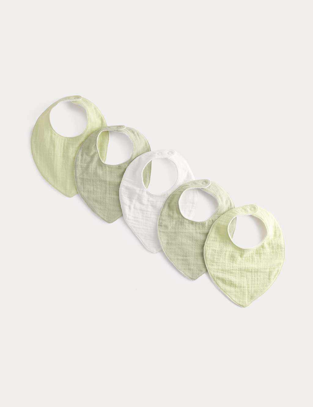 M&S 3 Pack Pure Cotton Bibs Chartreuse