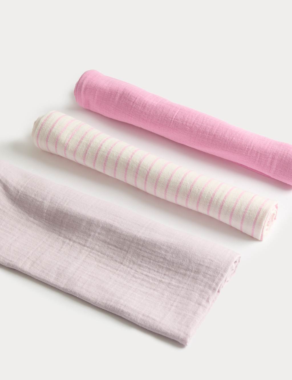 M&S 3 Pack Pure Cotton Muslins Lilac