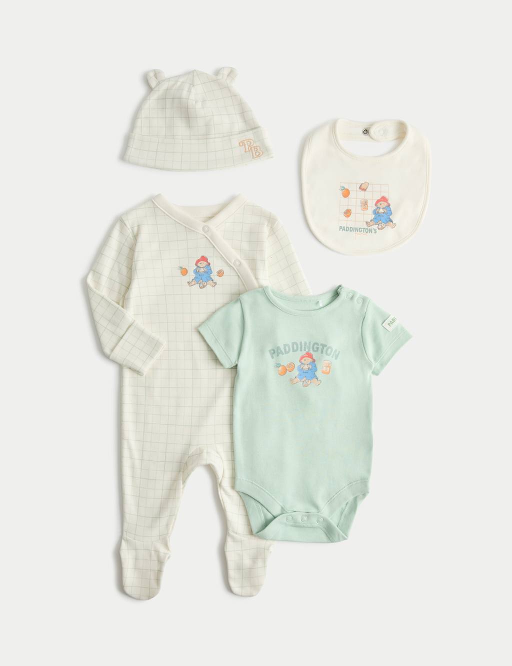 M&S Kids 4 Piece Paddington Starter Set (0-12 Mths) - Newborn - Cream Mix