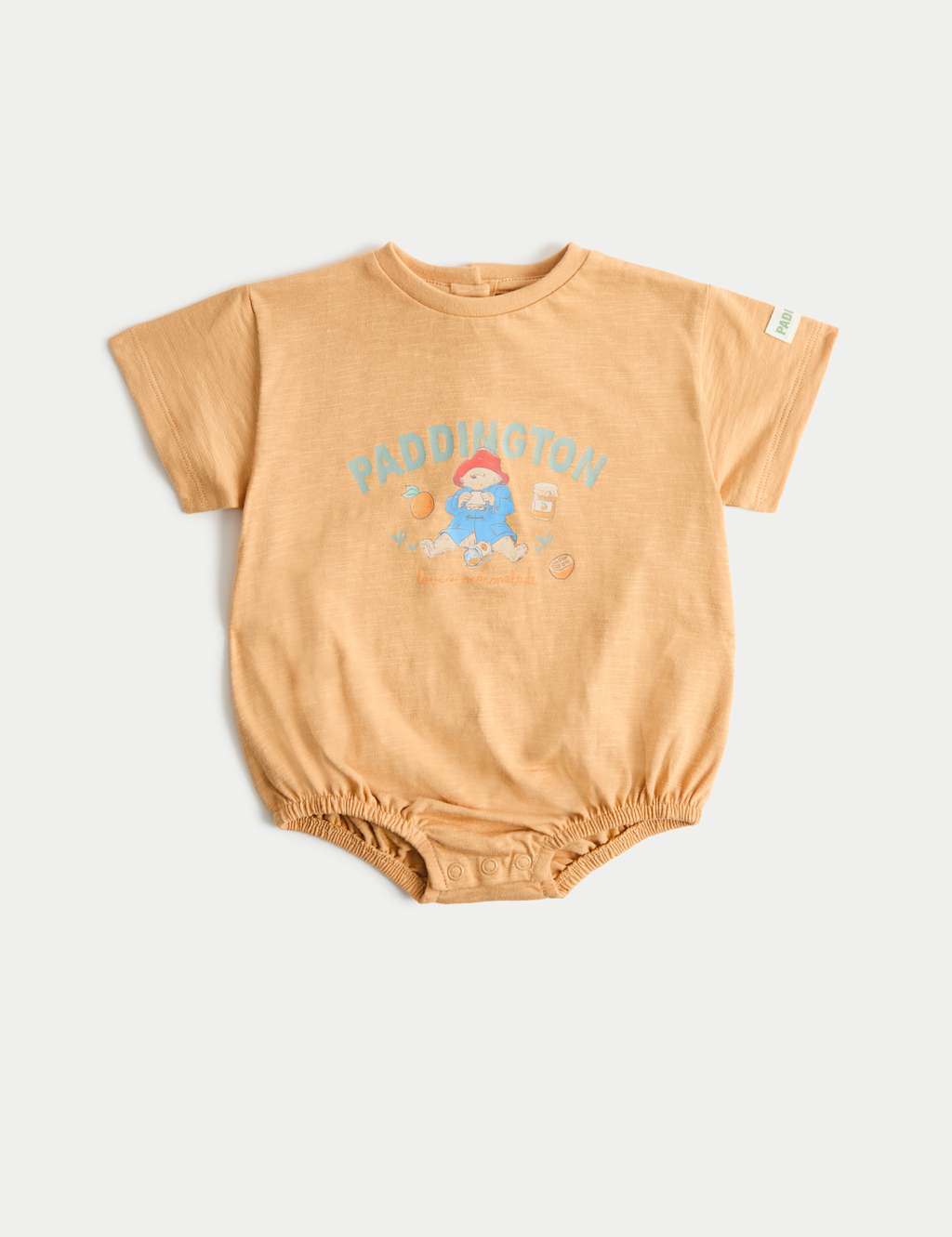 M&S Kids Pure Cotton Paddington Bodysuit (0-24 Mths) - 3-6 Months - Orange