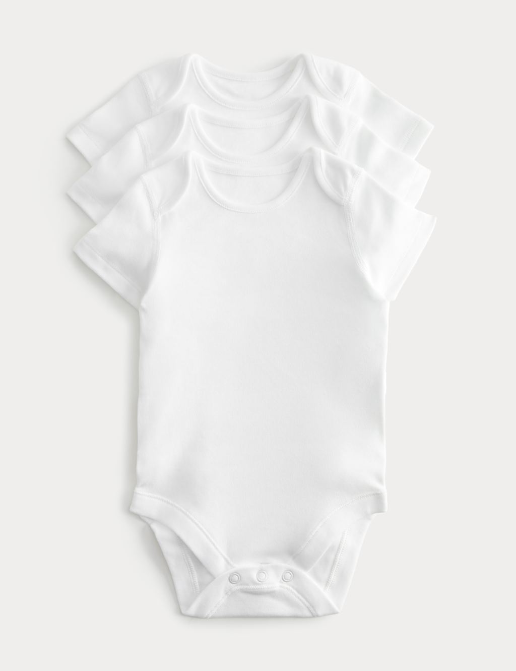 M&S Kids 3 Pack DreamSkin Short Sleeve Bodysuit (5lbs-3 Yrs) - Early - White