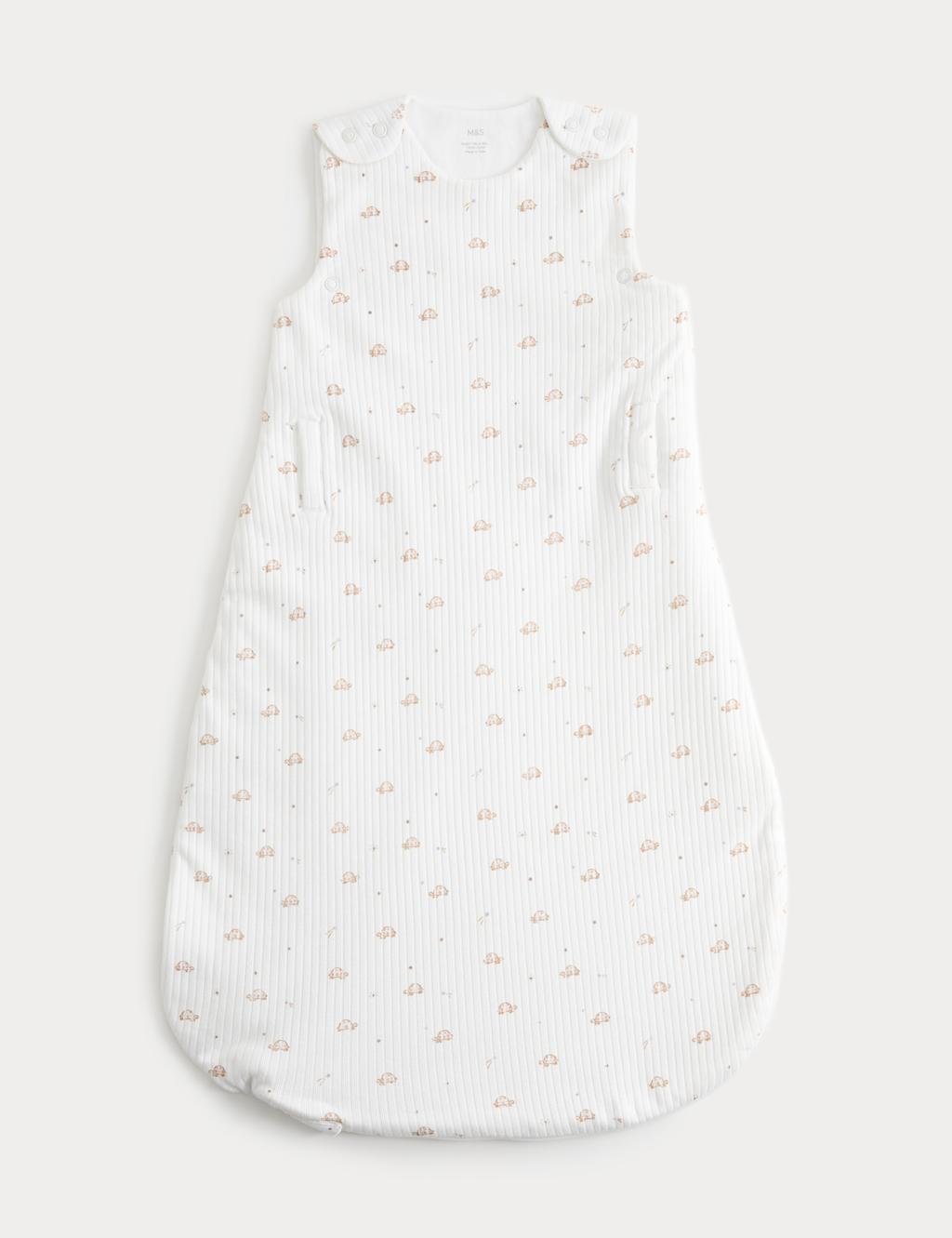M&S Pure Cotton 1.5 Tog Adaptive Sleeping Bag (0-3 Yrs) White